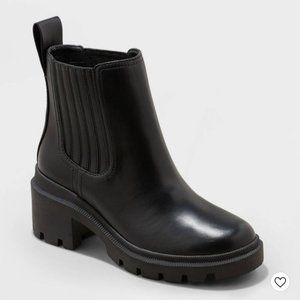 Black Booties Naya Heeled Chelsea Boots 9